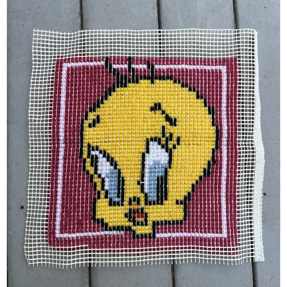 National Yarn Crafts Looney Tunes Hook Rug Tweety Bird‎ - Completed Wall Decor